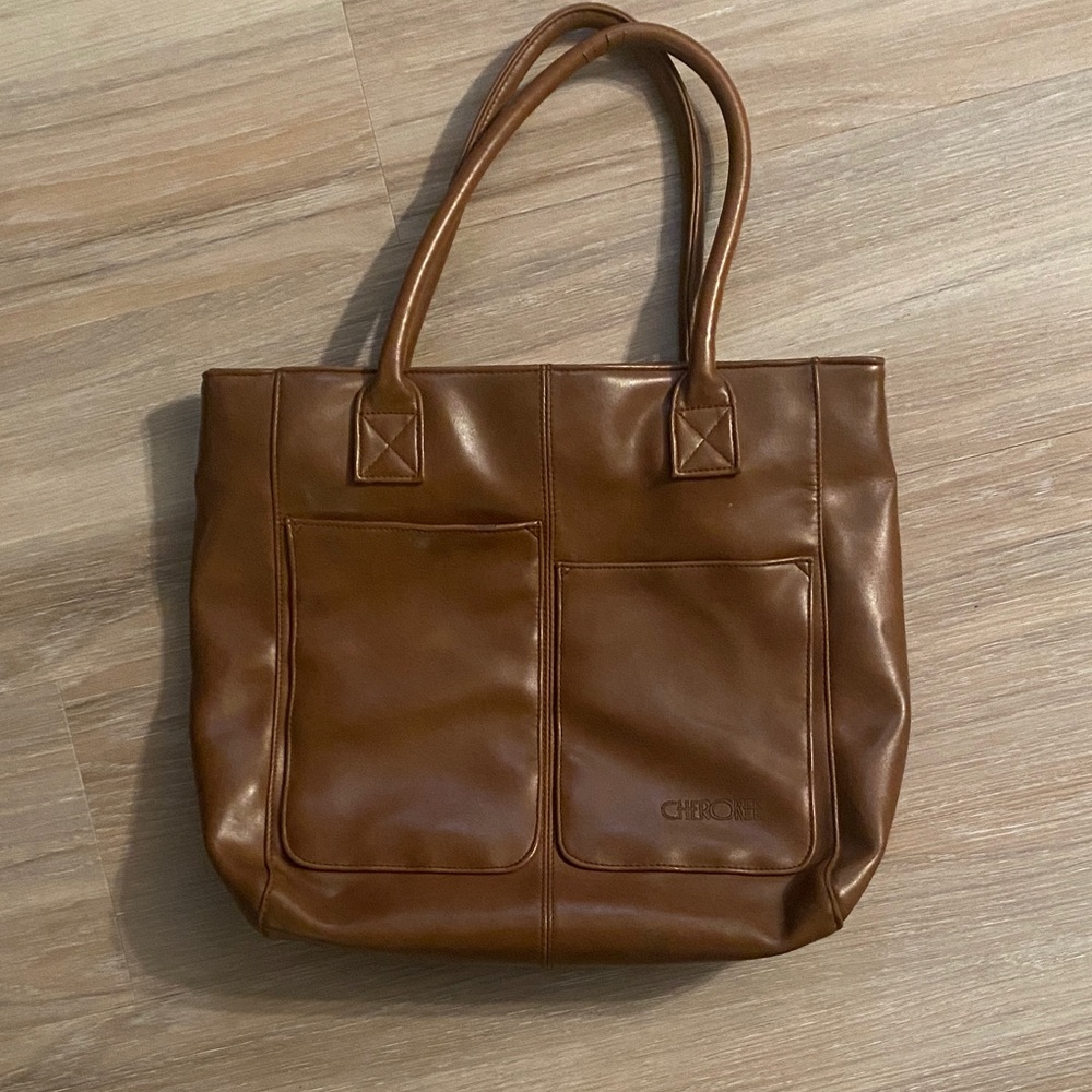 Cherokee Brown Leather Tote Bag